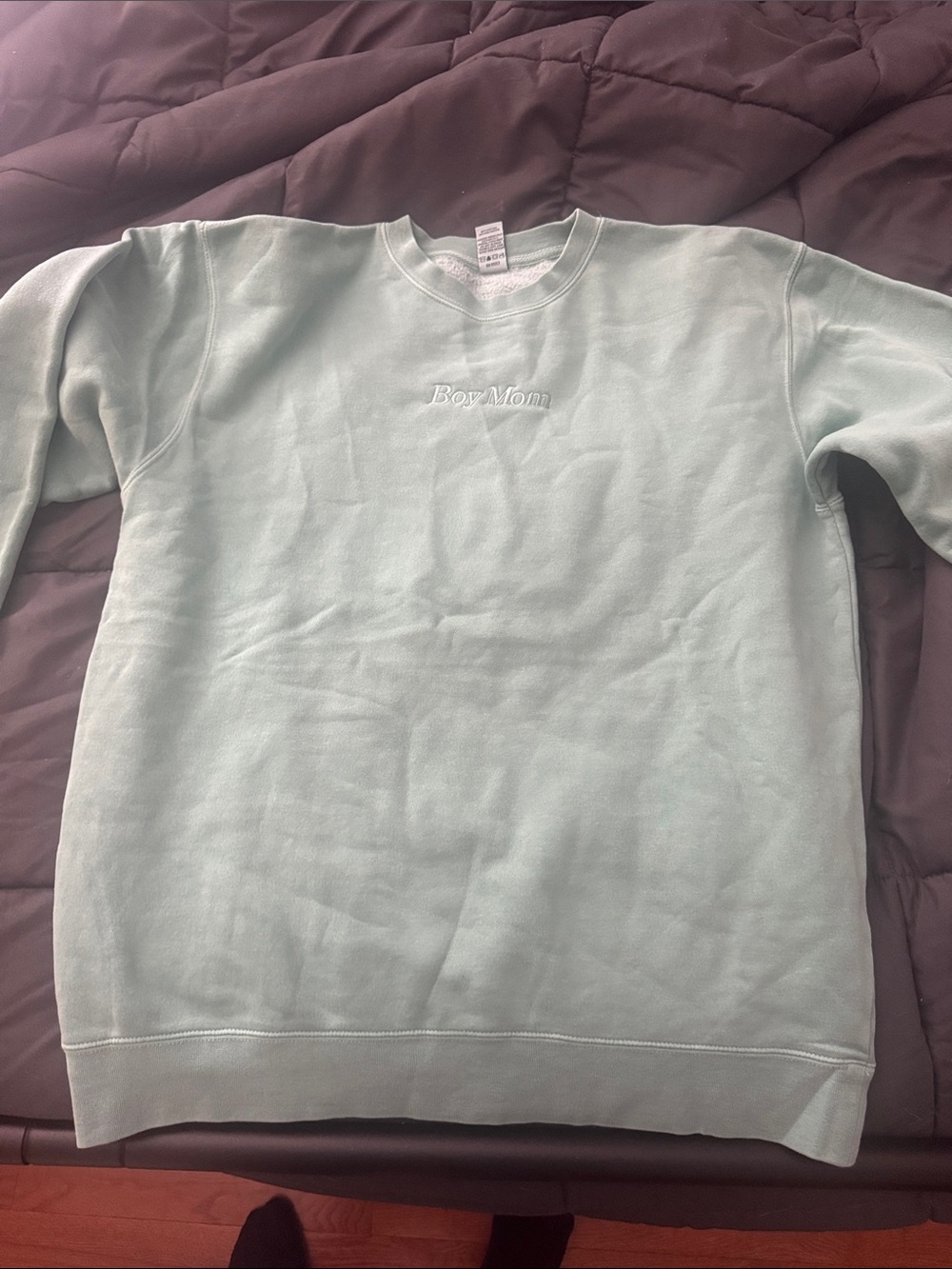 Barstool Sports Boy Mom Embroidered Mint Crewneck Sweatshirt